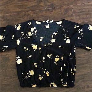 Black floral top